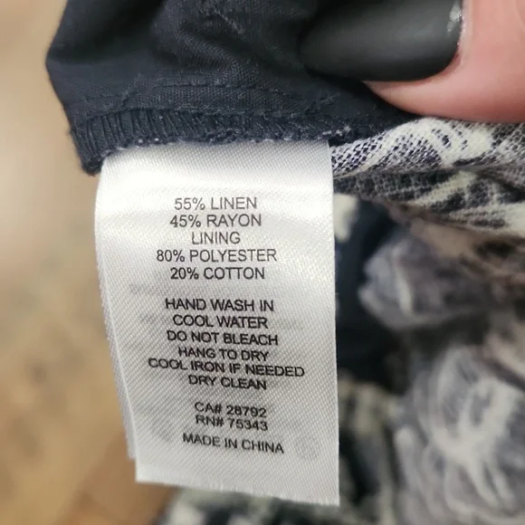 NEW Joie Linen Blend Wide Leg Nautical Coastal Beach Cropped Pant Size Small - Picture 6 of 6